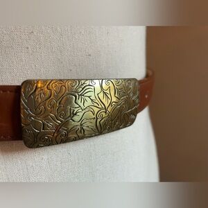 Vintage Coach 3908 “Sienna” Belt – French Calfskin & Solid Brass Buckle (Small)